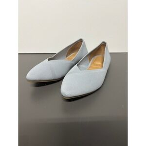 Kelly & Katie Jayde Knit Pointed Toe Flats Sky Blue Women's Size 9M